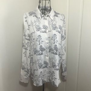 Toile Print Blouse